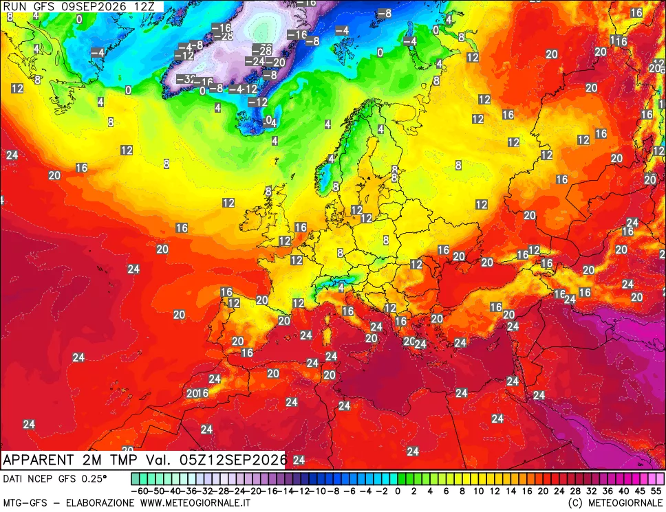 mappa Temp percepita