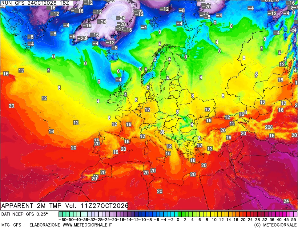 mappa Temp percepita