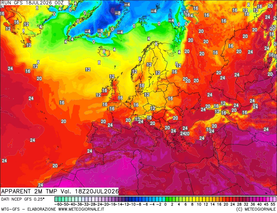 mappa Temp percepita