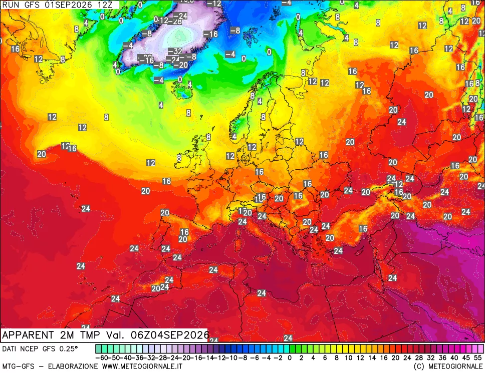 mappa Temp percepita