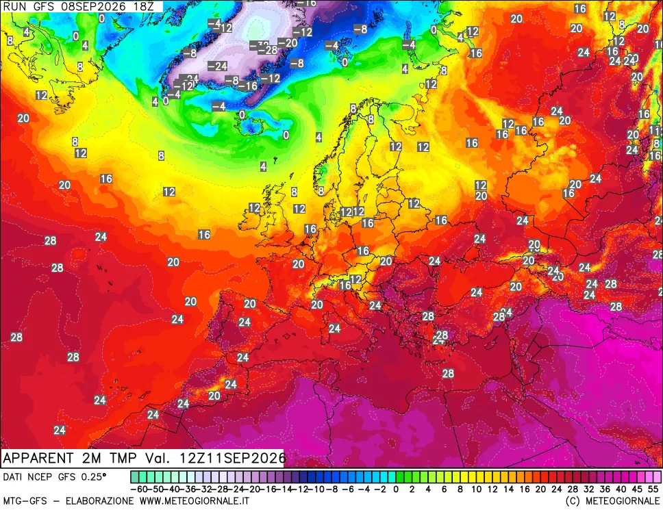 mappa Temp percepita