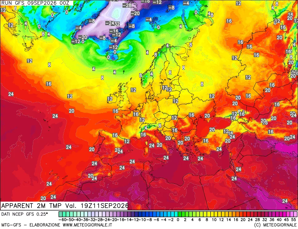 mappa Temp percepita