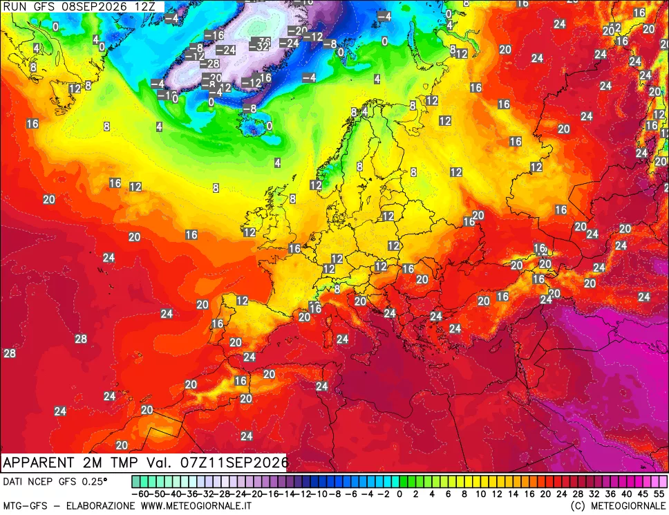 mappa Temp percepita