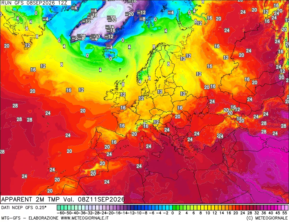 mappa Temp percepita