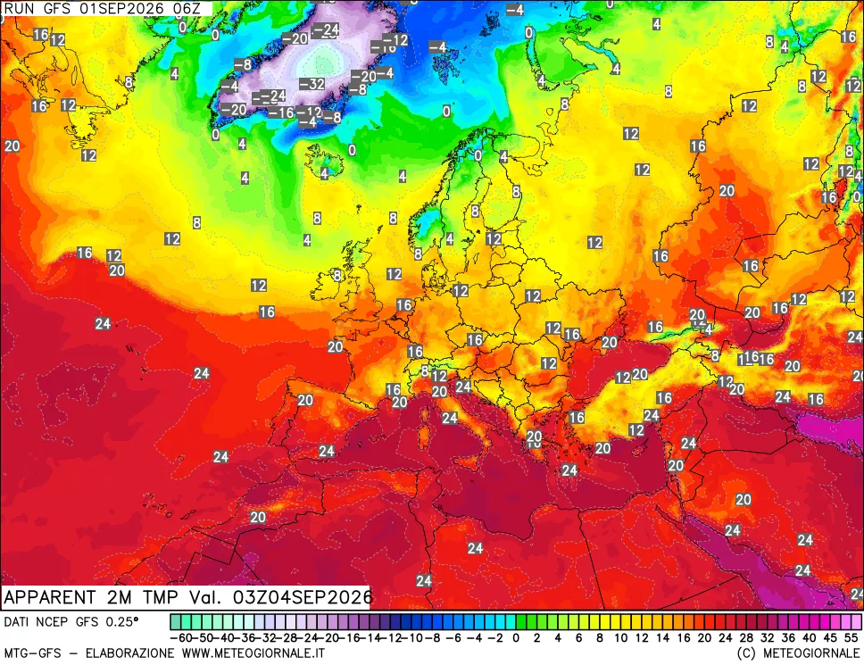 mappa Temp percepita