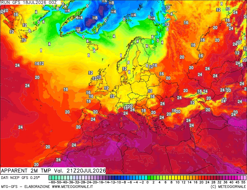 mappa Temp percepita