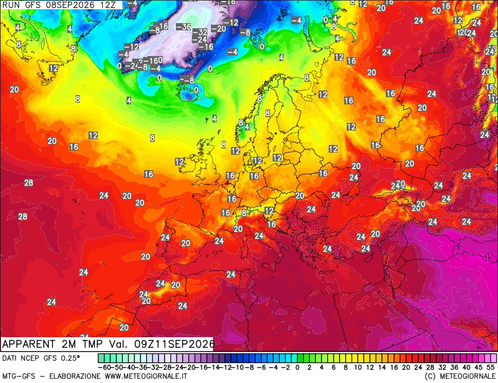 mappa Temp percepita