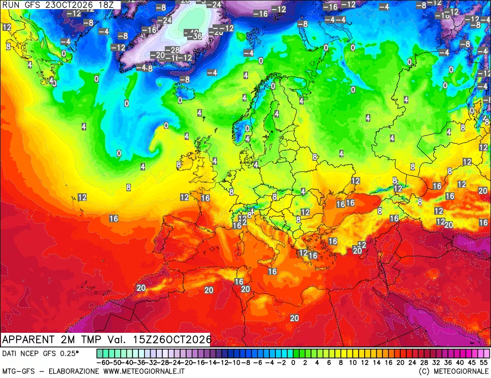 mappa Temp percepita