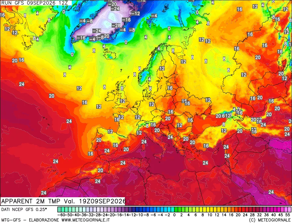 mappa Temp percepita