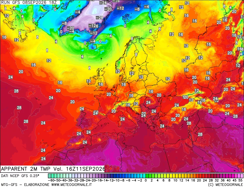 mappa Temp percepita
