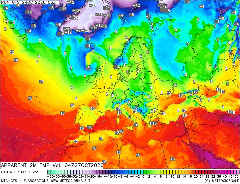 mappa Temp percepita