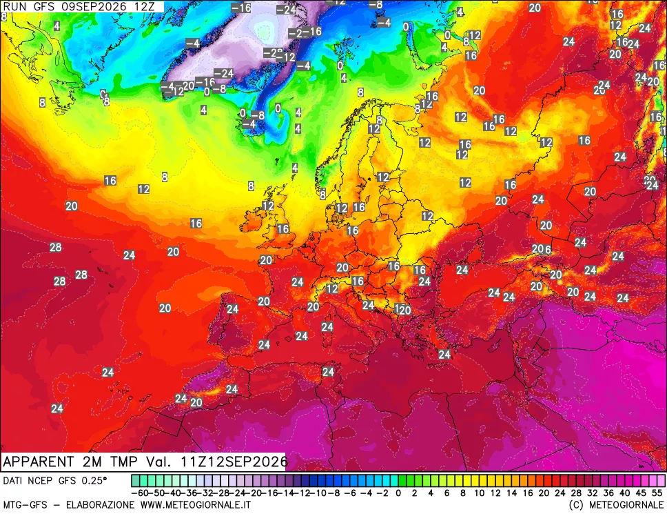 mappa Temp percepita