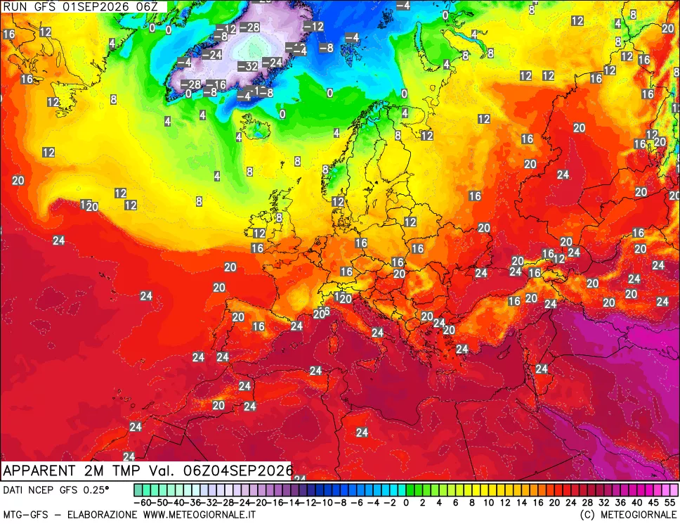mappa Temp percepita
