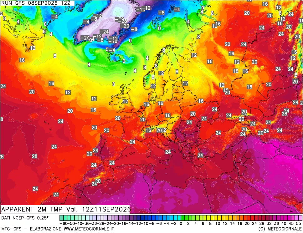 mappa Temp percepita