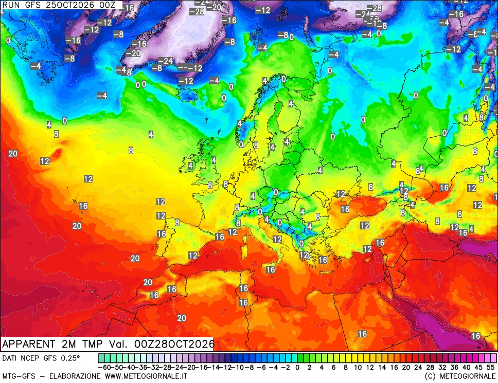 mappa Temp percepita