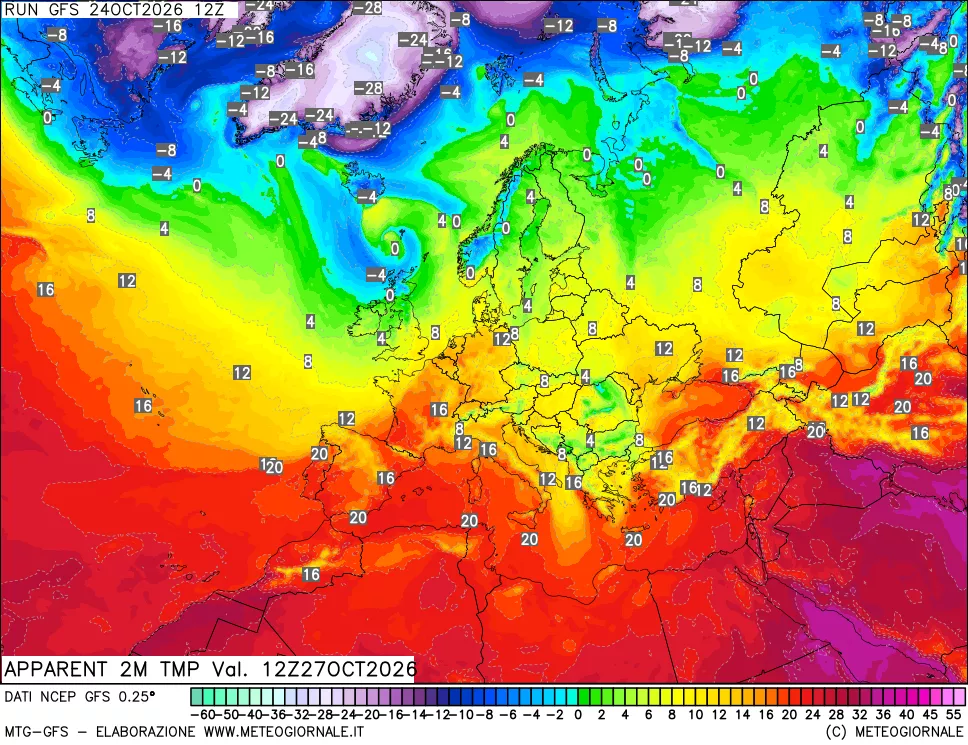 mappa Temp percepita