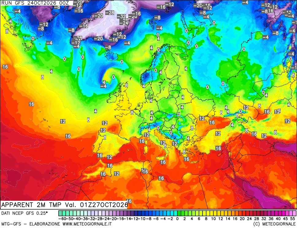 mappa Temp percepita