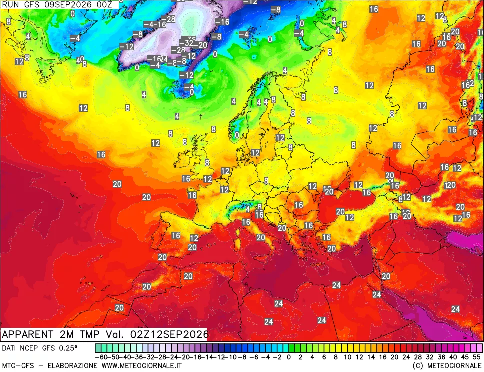 mappa Temp percepita