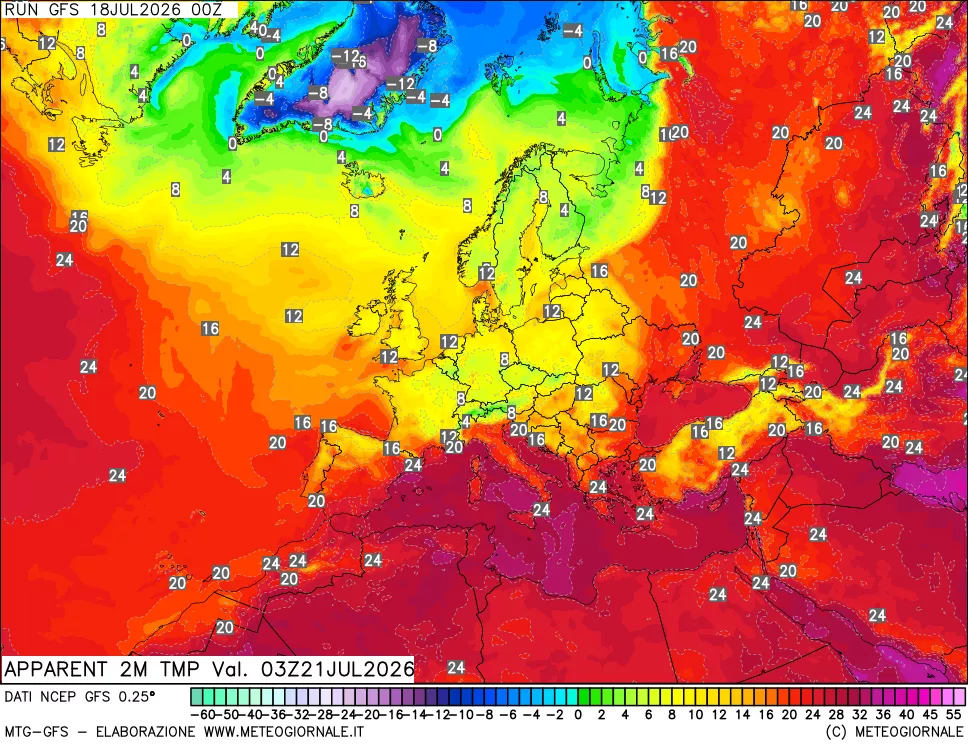 mappa Temp percepita