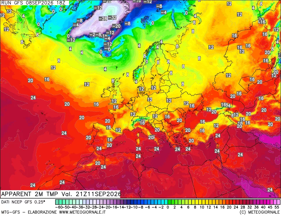 mappa Temp percepita
