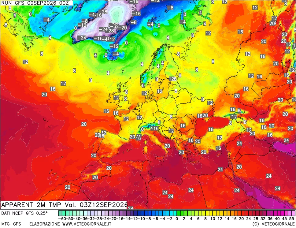 mappa Temp percepita