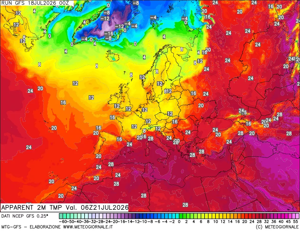mappa Temp percepita