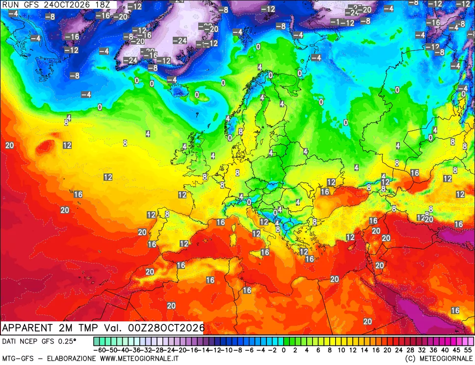 mappa Temp percepita