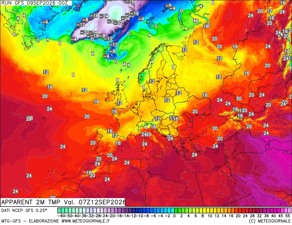 mappa Temp percepita