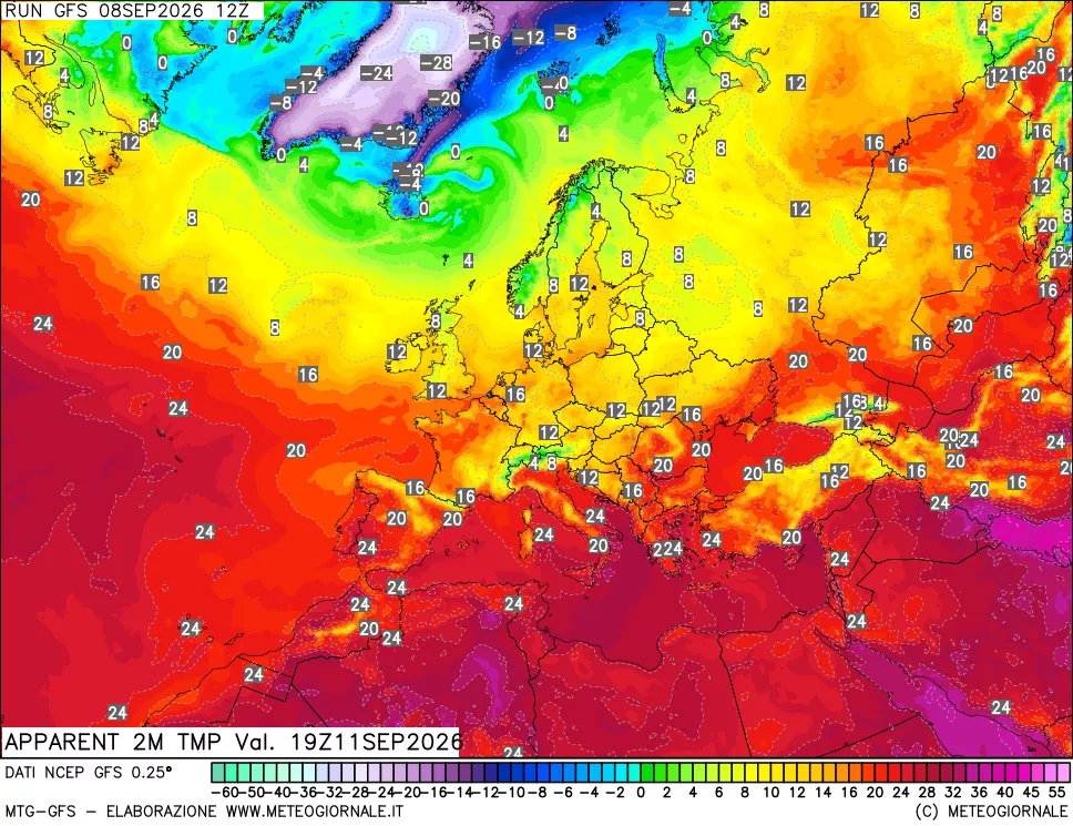 mappa Temp percepita