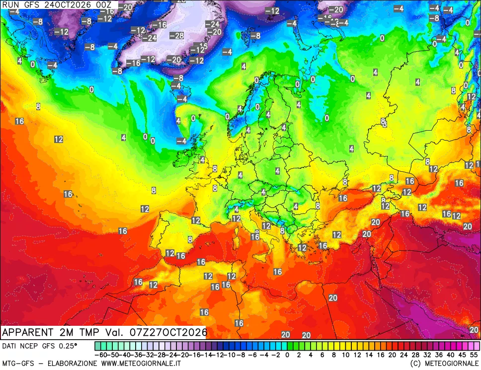 mappa Temp percepita