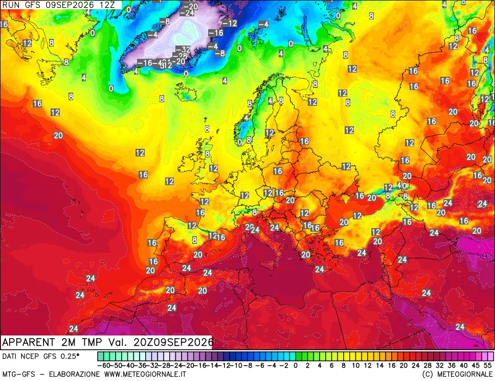 mappa Temp percepita