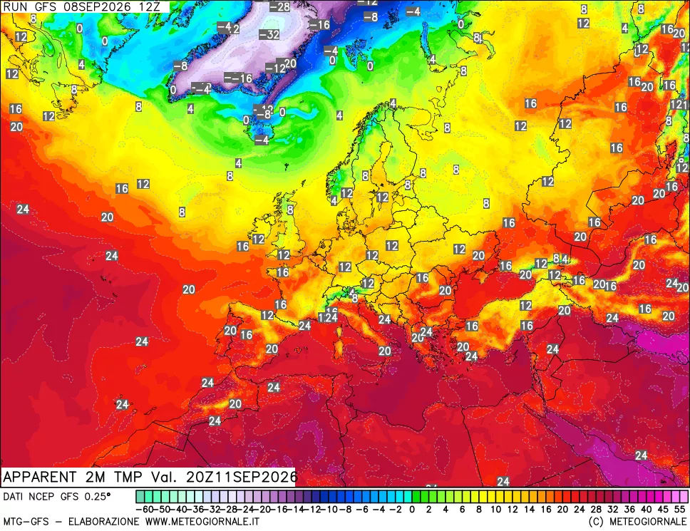 mappa Temp percepita