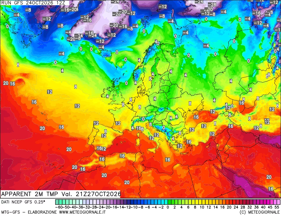 mappa Temp percepita