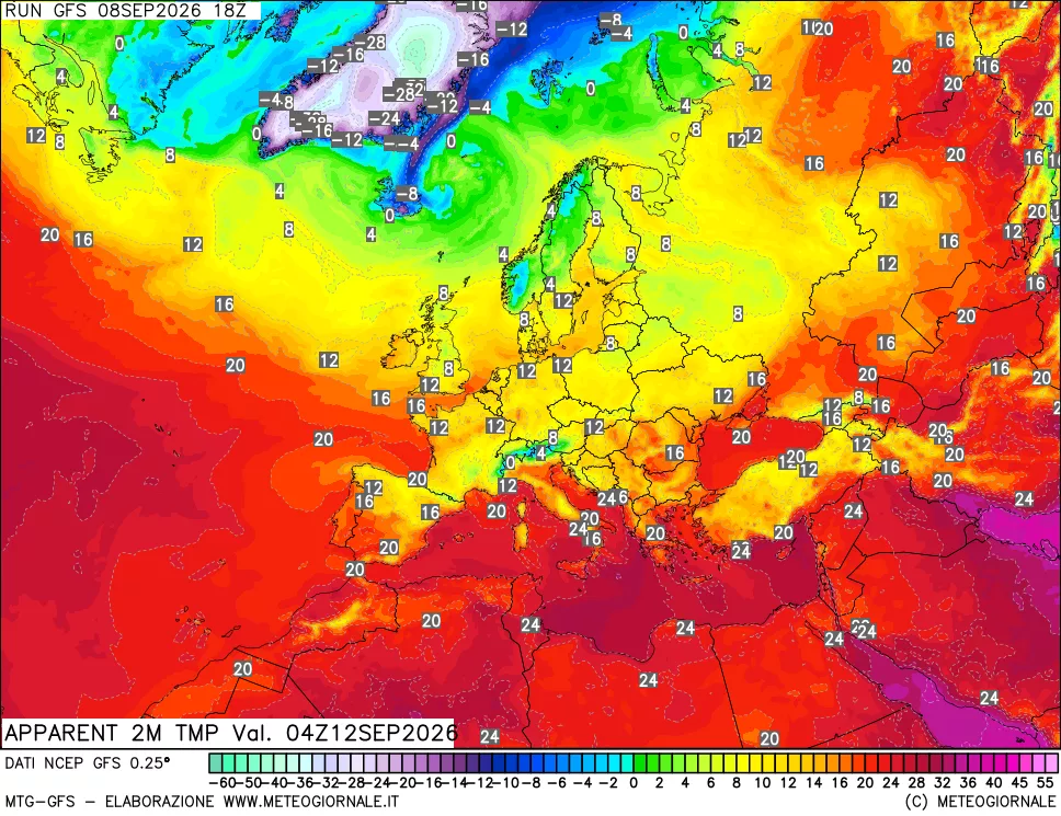 mappa Temp percepita