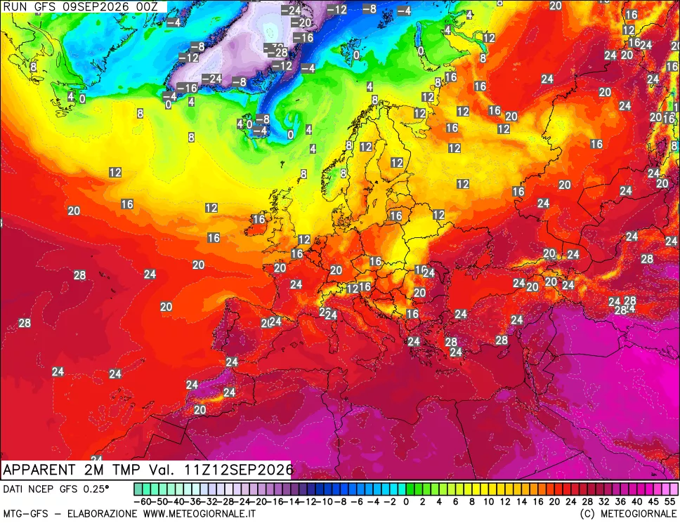 mappa Temp percepita
