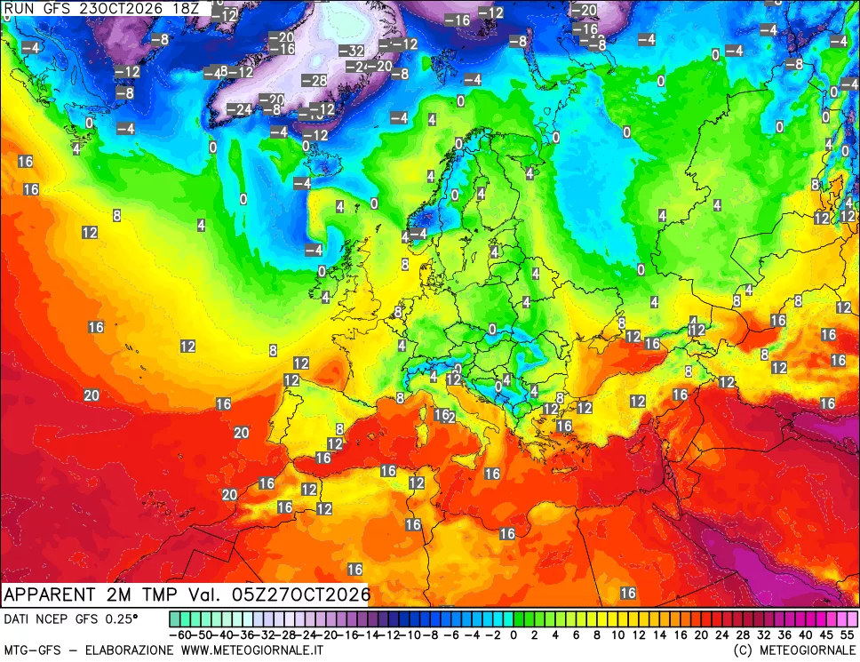 mappa Temp percepita