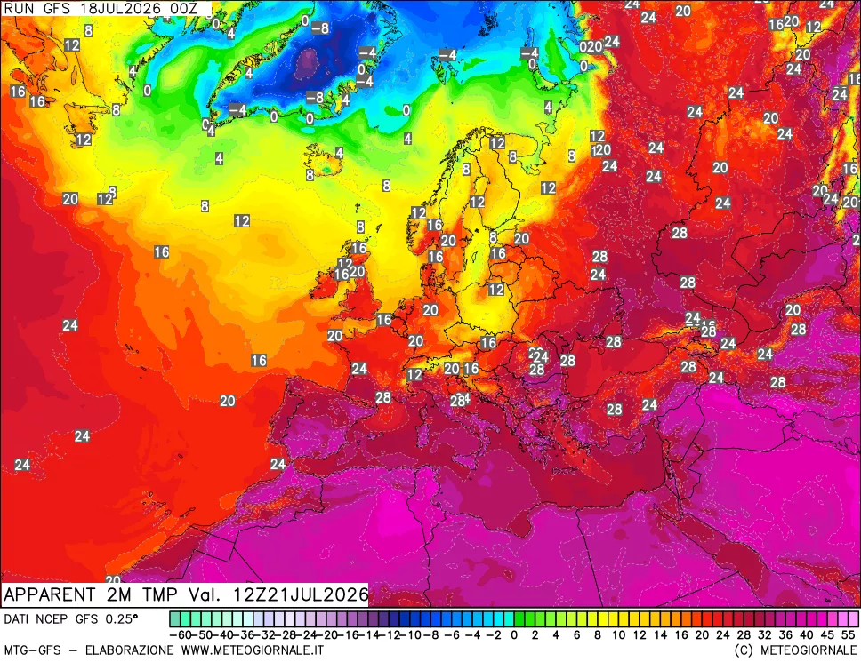 mappa Temp percepita