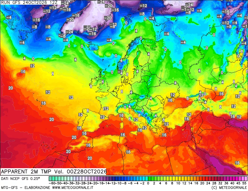 mappa Temp percepita