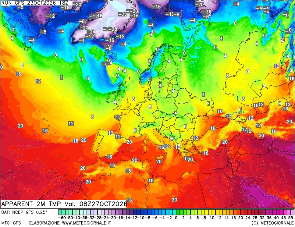 mappa Temp percepita