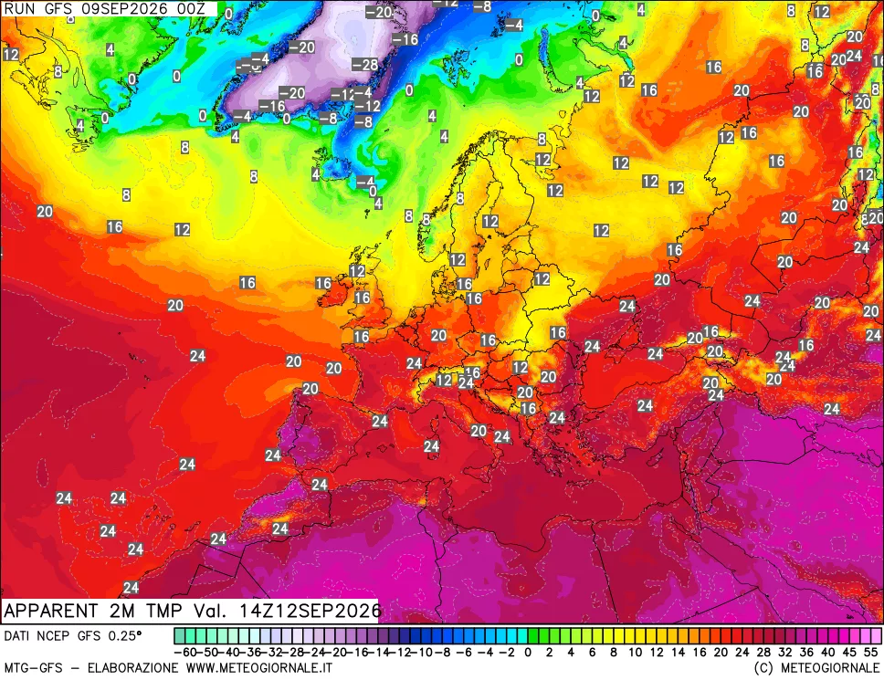 mappa Temp percepita