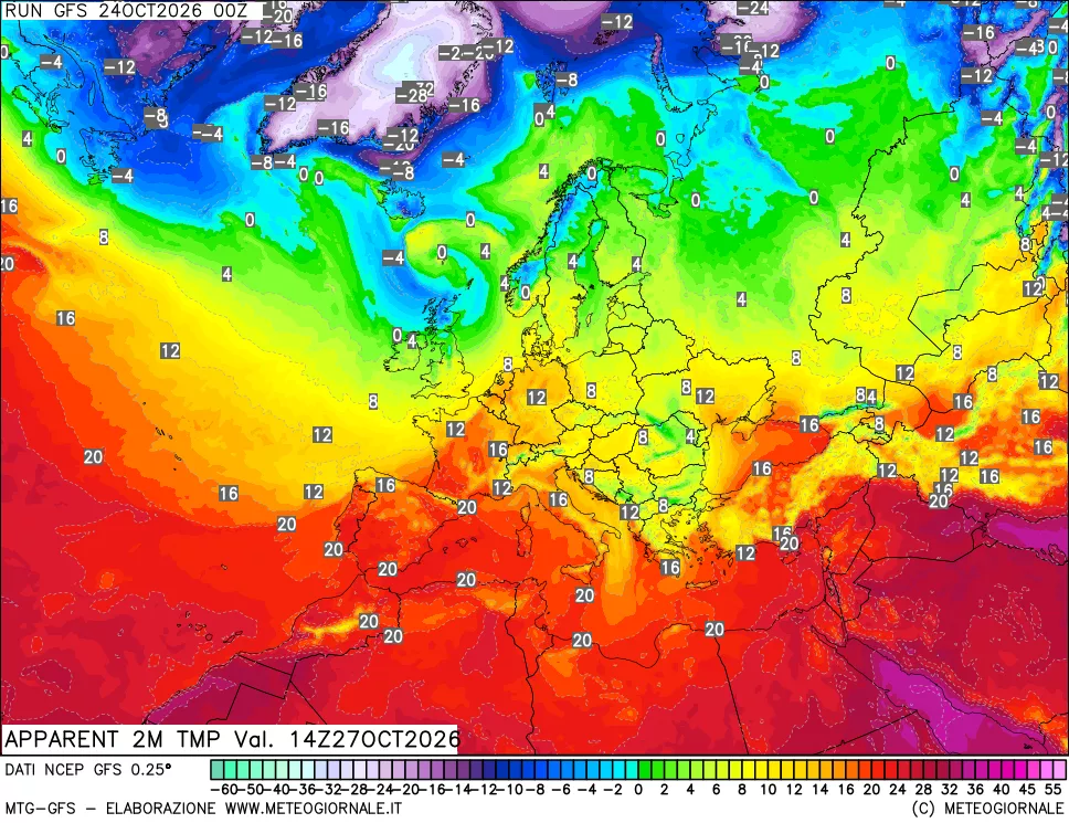 mappa Temp percepita
