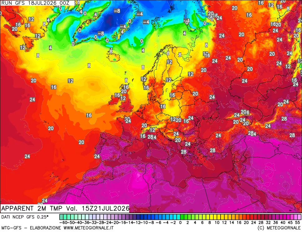 mappa Temp percepita