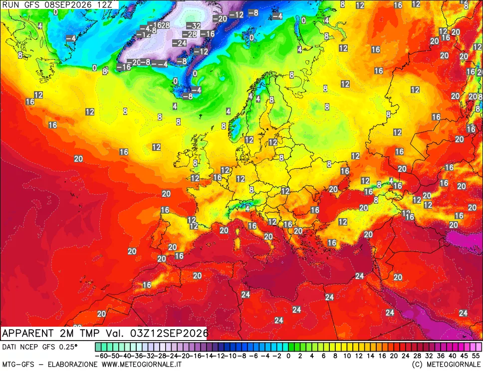 mappa Temp percepita