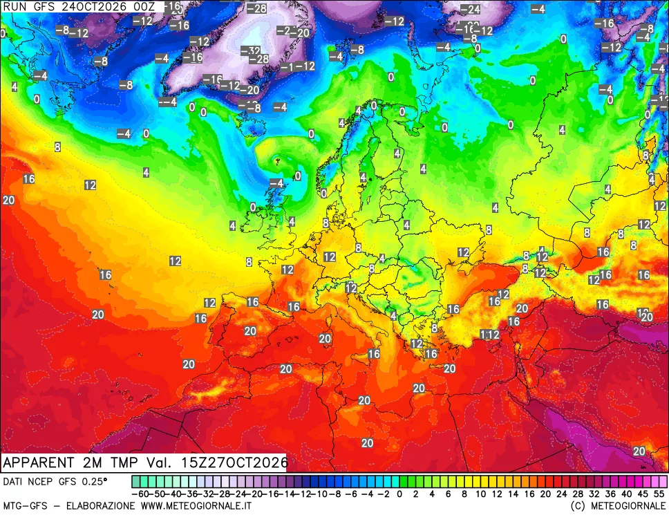 mappa Temp percepita