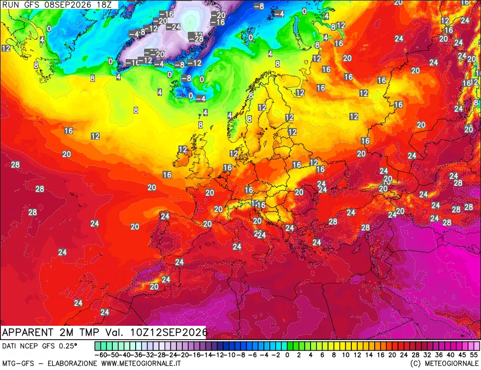mappa Temp percepita