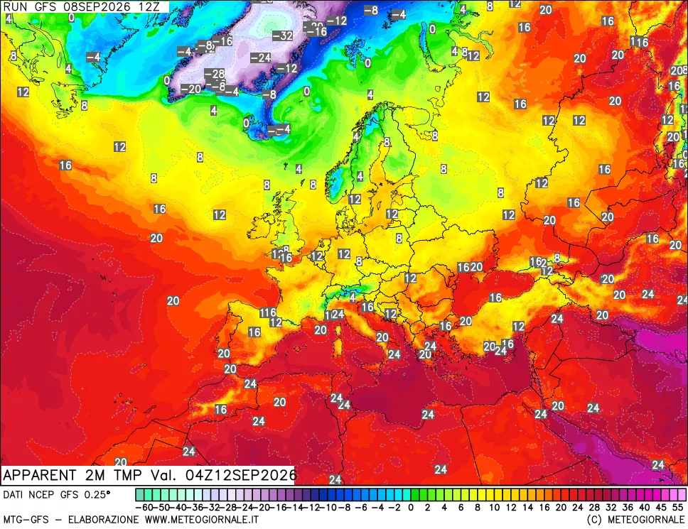 mappa Temp percepita