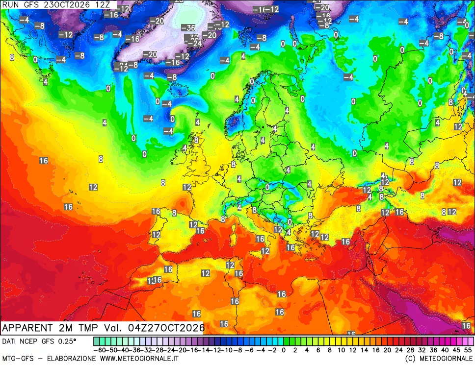 mappa Temp percepita