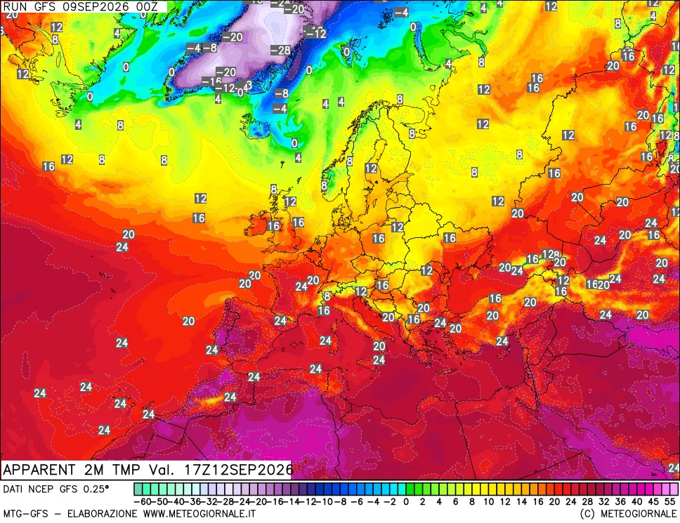 mappa Temp percepita