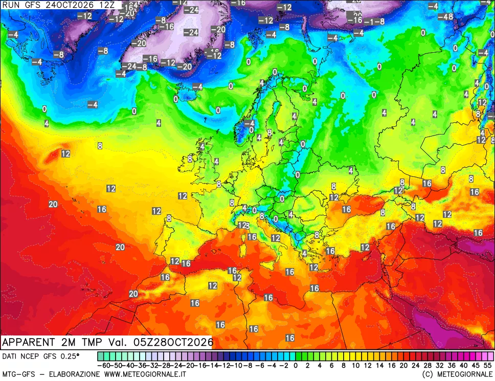 mappa Temp percepita