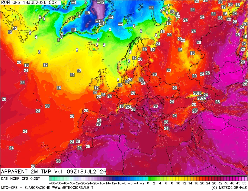 mappa Temp percepita
